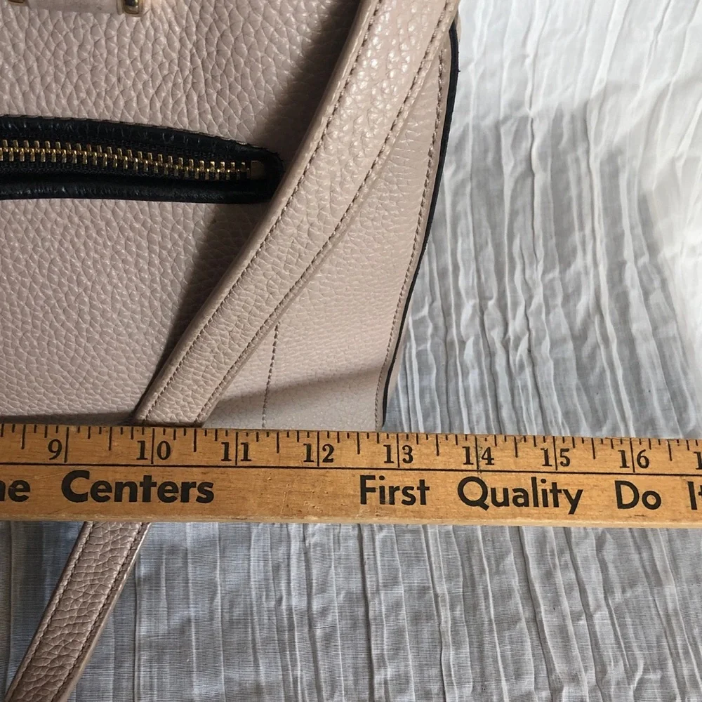 KATE SPADE dusty pink pebbled leather large satchel purse bag